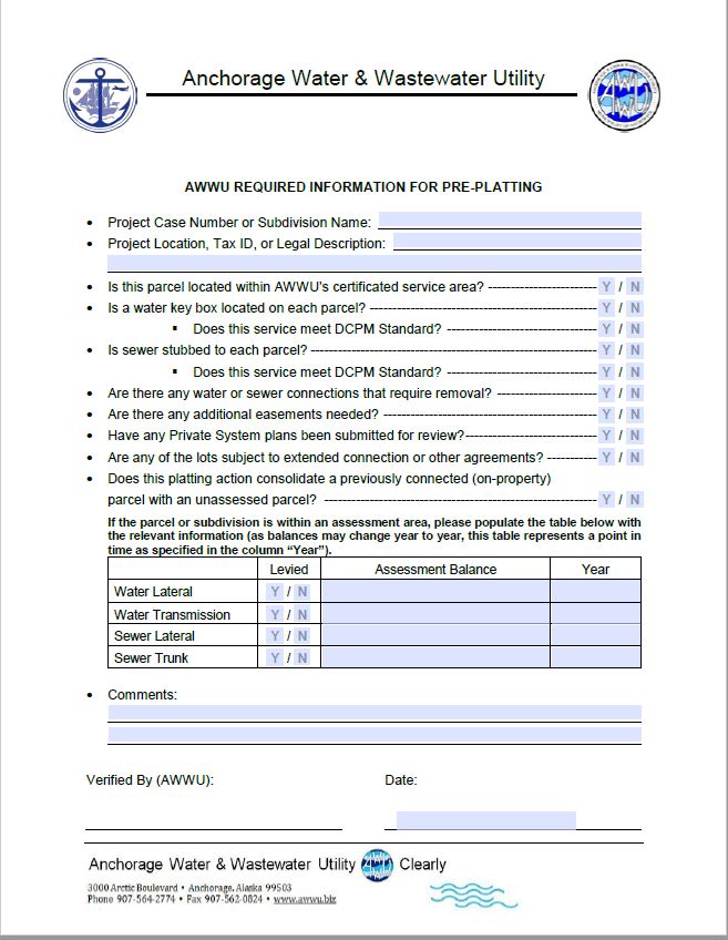 Pre-Platting Requirements